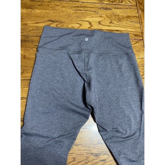 lululemon Wunder Under High Rise Crop 21” Heather Gray Leggings Size 12 - Picture 2 of 9